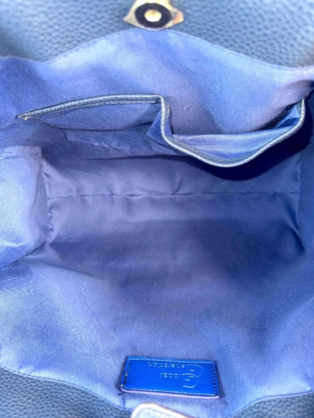 Sharif Global Generation Metallic Sapphire Blue Quilted Nylon Sample Tote - Picture 11 of 12